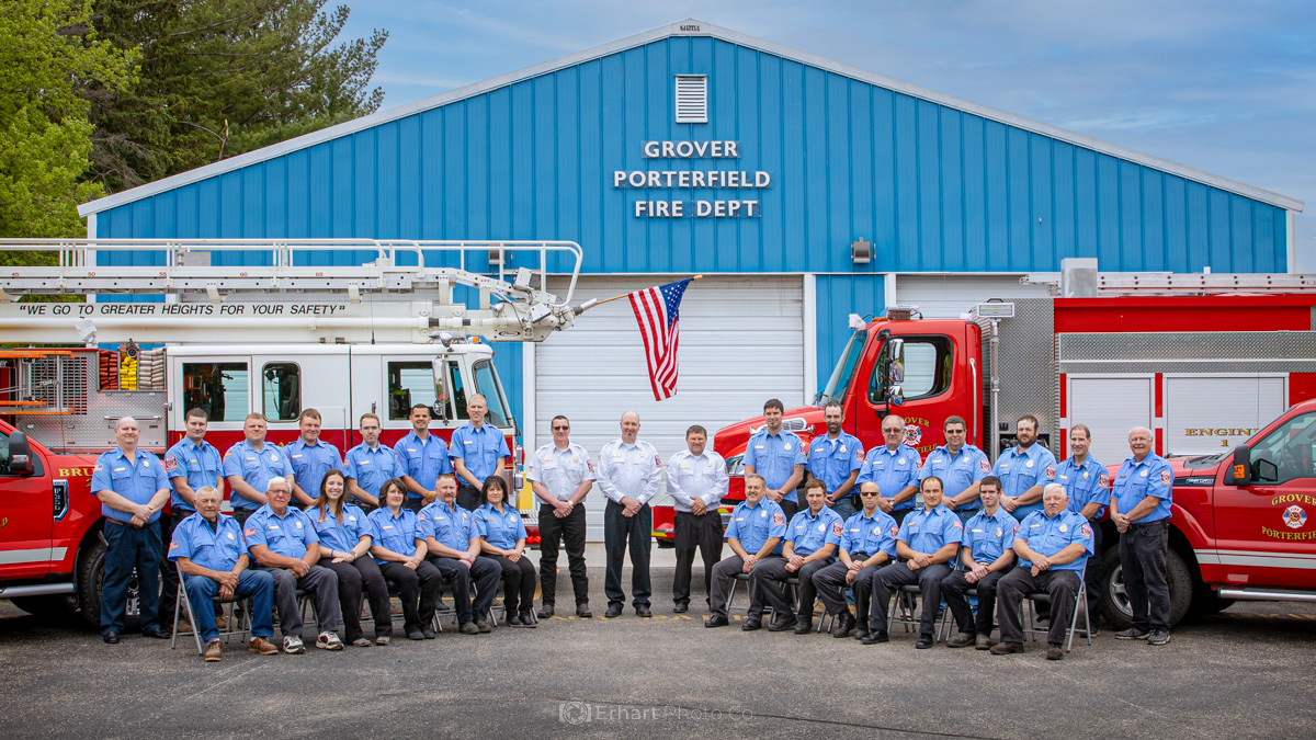Grover Porterfield Fire Dept. Erhart Photo Co.